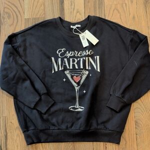 Z Supply Espresso Martini Crewneck Oversized Sweatshirt